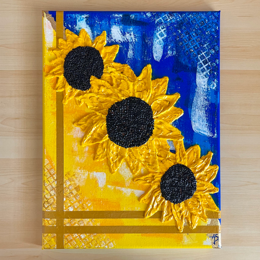 Where Sunflowers Grow Abstract