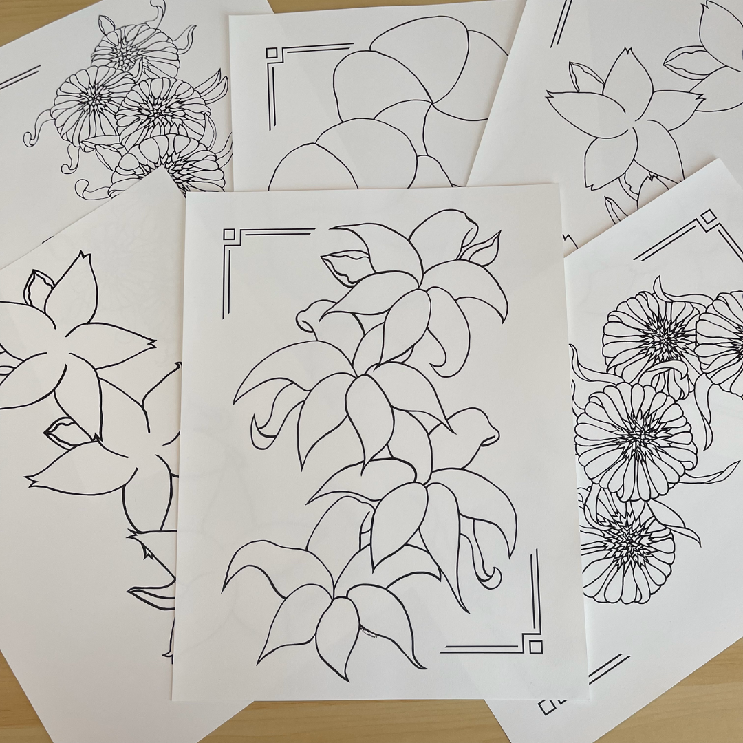 Flower Coloring Sheets