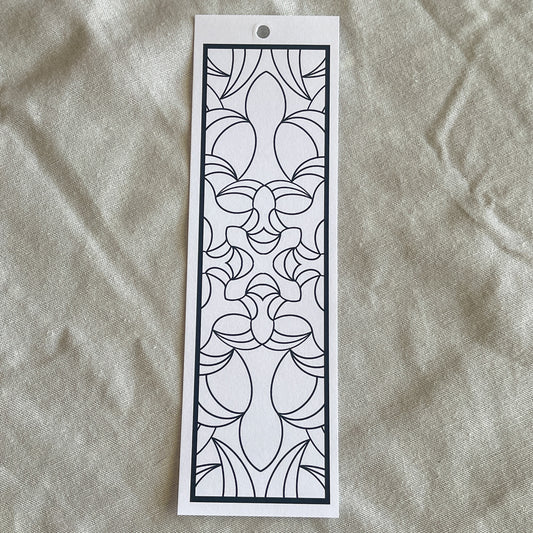Color Your Own Bookmark - Abstract Fish