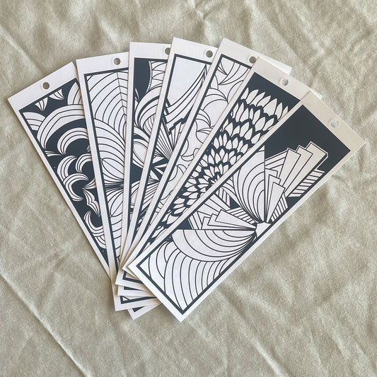 Color Your Own Bookmark - Set of 7