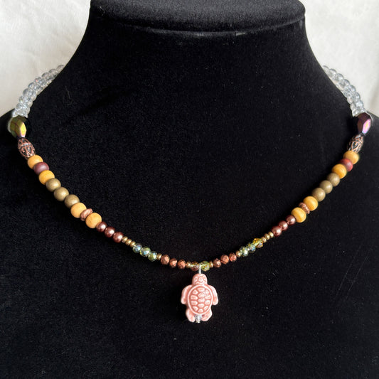 Earth Inspired Turtle Necklace