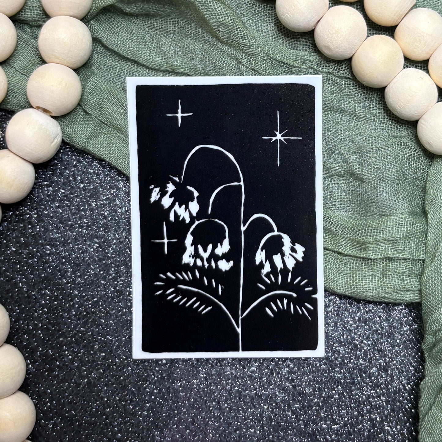 Belladonna Block Print Sticker