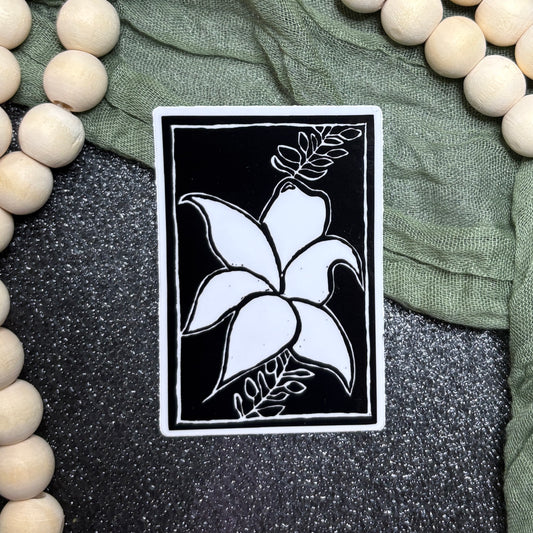 Lily Block Print Sticker