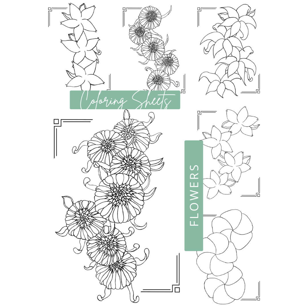 Flower Coloring Sheets