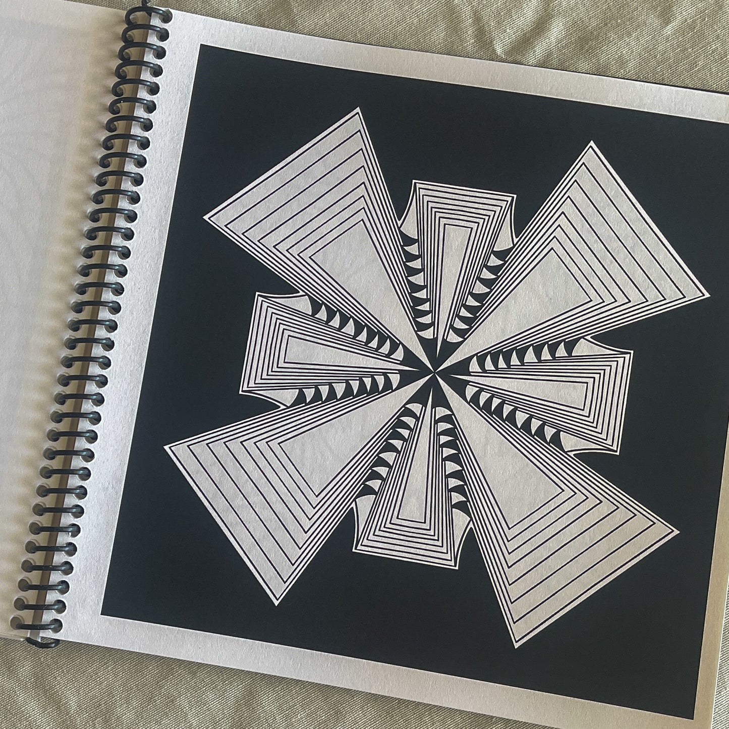 Kaleidoscope Creations: An Abstract Coloring Journey - Spiral Bound Book
