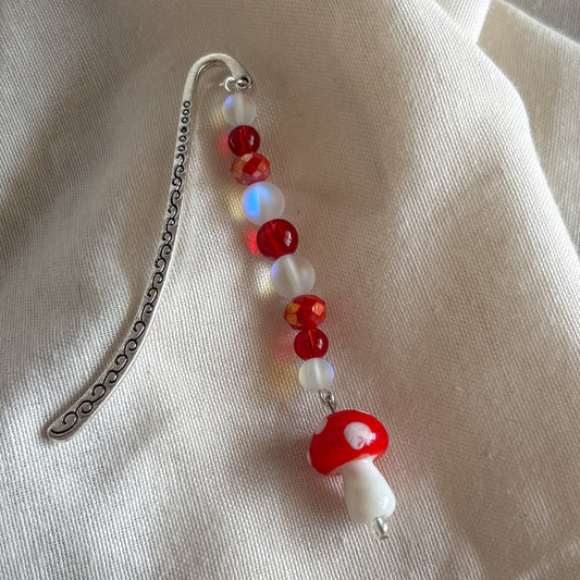 Mushroom Beaded Bookmark