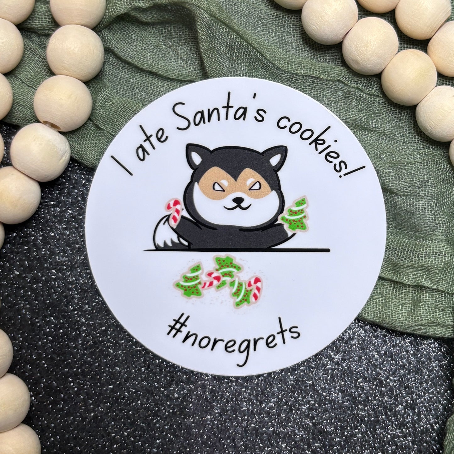 Holiday 'Santa's Cookies' Sticker